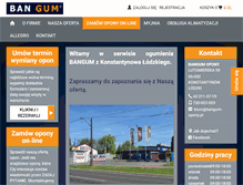 Tablet Screenshot of bangum-opony.pl